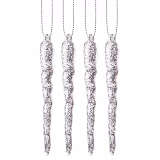 Ялинкова іграшка Novogod`ko Бурульки 10 cм 4 шт Пластик (974881)