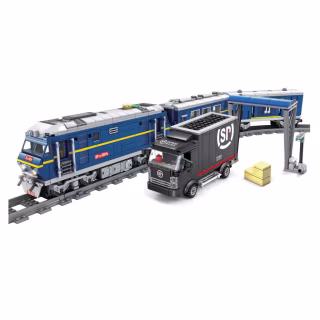 Конструктор ZIPP Toys Потяг DF11 Z з рельсами, синій на радіокеруванні (98220)