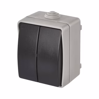 Выключатель EMOS C.5 IP54 подвійний (A1398.1)