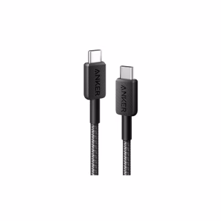 Дата кабель USB-C to USB-C 1.8m nylon 322 black Anker (A81F6G11)