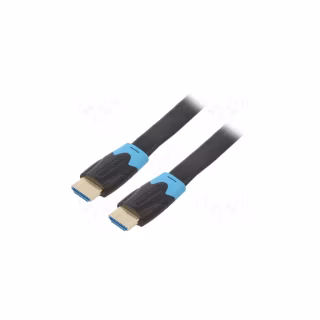 Кабель мультимедийный HDMI M to HDMI M 10.0m 1080p60Hz flat black Vention (AAKBL)