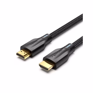 Кабель мультимедийный HDMI M to HDMI M 2.0m 8K60Hz cotton braided black Vention (AAUBH)
