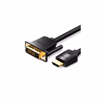 Кабель мультимедийный HDMI M to DVI M 1.0m 4K60Hz black Vention (ABFBF)