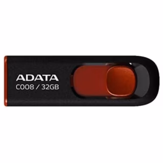 USB флеш накопичувач ADATA 32Gb C008 black+red (AC008-32G-RKD)