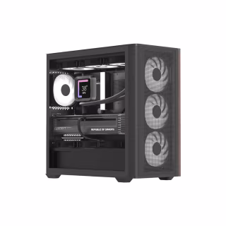 Корпус для ПК AeroCool D301A-G-BK-v2 Black (ACCS-DS03043.11)