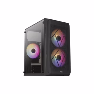 Корпус для ПК AeroCool CS-107-A-BK-v2 Black 600W (ACCX-PC14002.11)