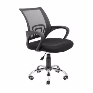 Офісне крісло Richman Спайдер Ю Хром Піастра Сітка чорна + сіра (ADD0003057)