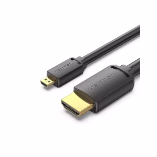 Кабель мультимедийный HDMI M to HDMI micro M 1.0m 4K60Hz black Vention (AGIBF)