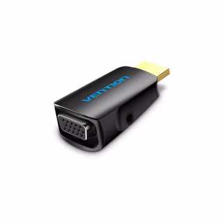 Переходник HDMI M to VGA F 1080P 60Hz 3,5mm Audio Vention (AIDB0)