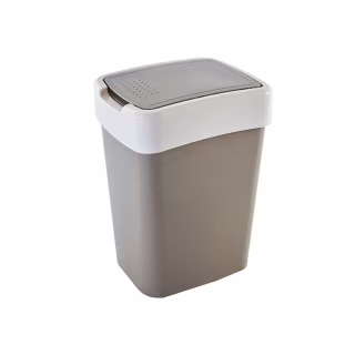 Контейнер для сміття Алеана Євро Какао / біла троянда 18 л (алн 122067/какао/біла роза)