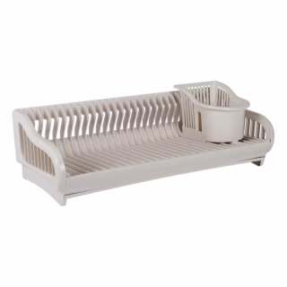 Сушарка для посуду Алеана 53 х 23 х 19 см біла троянда (алн 167091/біла роза)
