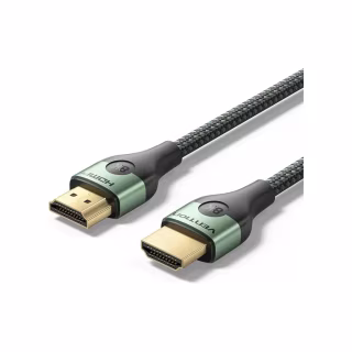 Кабель мультимедийный HDMI M to HDMI M 1.0m 8K60Hz ultra thin cotton braided green Vention (ALOGF)