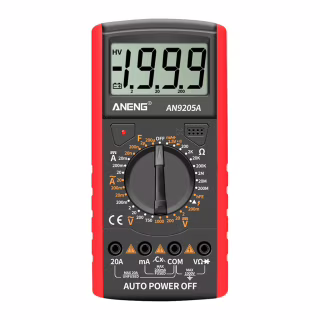 Цифровий мультиметр ANENG AN9205A, V, A, R, F, функція hFE (AN9205A)