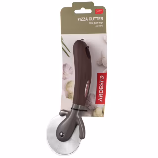 Нож для пиццы Ardesto Gemini, 20см, нержавіюча сталь, пластик, сіро-коричневий (AR2158PG)
