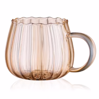 Набір чашок Ardesto Golden Moon 350мл, 2шт, боросилікатне скло, прозорий (AR2635BGG)