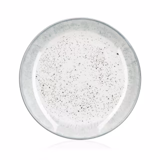 Тарілка Ardesto Siena, 19см, порцеляна, біло-сірий (AR2919SW)