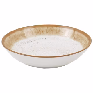 Тарілка Ardesto Siena, 790мл, 20см, порцеляна, біло-жовтий (AR2920SBG)