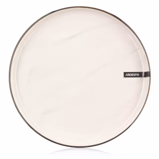 Тарілка Ardesto Marmo, 27см, кераміка, бежевий (AR2927MRB)