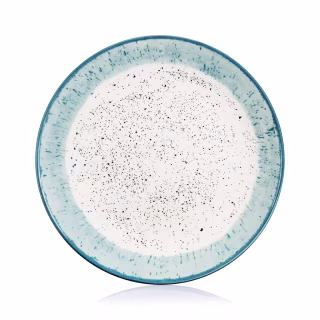 Тарілка Ardesto Siena, 27см, порцеляна, біло-блакитний (AR2927SWB)