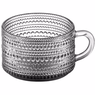 Чашка Ardesto Verbena, 10.5см, скло, сірий (AR5030)