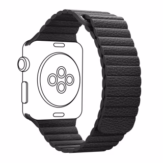 Ремінець до смарт-годинника Armorstandart Leather Loop для Apple Watch 42 (Series 11-10)/41/40/38 Black (ARM48655)