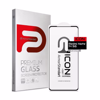 Стекло защитное Armorstandart Icon Xiaomi Redmi Note 14 5G Black (ARM83174)