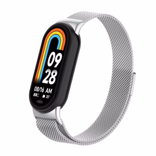 Ремешок для фитнес браслета Armorstandart Milanese Magnetic для Xiaomi Smart Band 10/9/8 Silver (ARM86892)