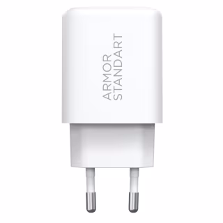 Зарядний пристрій Armorstandart 1xUSB-C PD20W + 1xUSB QC3.0 GaN white (ARM87067)