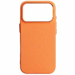 Чохол до мобільного телефона Armorstandart LikeCarbon2 MagCase Apple iPhone 17 Pro Kevlar Orange (ARM88556)