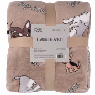 Плед Ardesto Flannel 100% поліестер, песики в окулярах 160х200 см (ART0129PB)