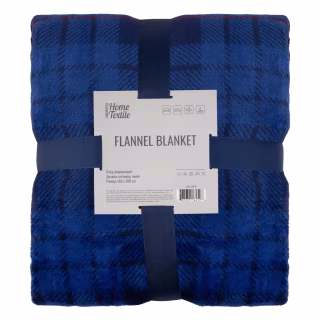 Плед Ardesto Flannel 160х200см, 100% поліестер, клітинка, синій (ART0134PB)