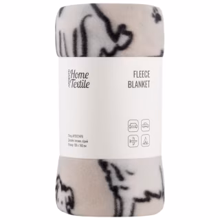 Плед Ardesto Fleece 100% поліестер, песики, сірий 130х160 см (ART0724PB)