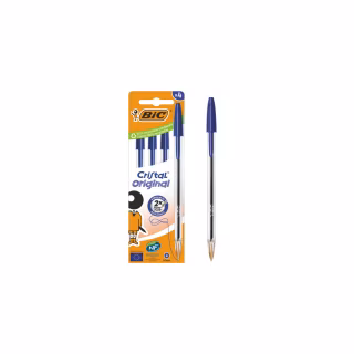 Ручка масляная Bic Cristal, синяя, 4 шт (bc516332)