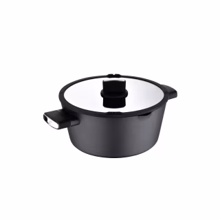 Кастрюля Bergner Ion, з кришкою 6 л (BG-35802-BK)