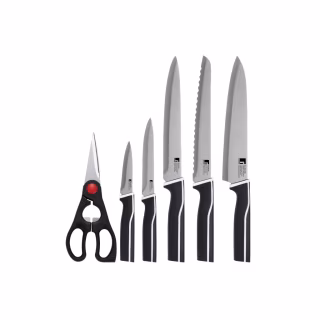 Набір ножів Bergner Kyoto, з ножицями, 6 предметів (BG-8986-MM)