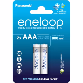 Аккумулятор Panasonic AAA Eneloop 800mAh NI-MH * 2 (BK-4MCDE/2CP)