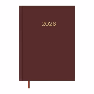 Тижневик Buromax датований 2026 MONOCHROME A5 бордовий (BM.2160-13)