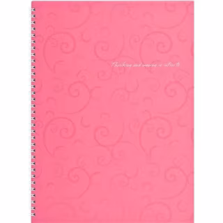 Блокнот Buromax spiral side, А4, 80sheets, Barocco, square, pink (BM.2446-610)