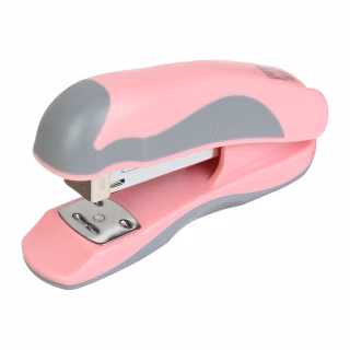 Степлер Buromax пластиковый PASTEL, 20 листов, (скобы №24, 26), 111 х 62 х 32 мм, розовый (BM.4215-10)