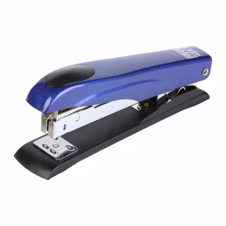 Степлер Buromax металлический, до 50 листов, (скобы №23, 24, 26), 167 х 36 х 57 мм, синий (BM.4251-02)