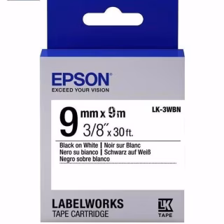 Стрічка для принтера етикеток Epson LK3WBN (C53S653003)