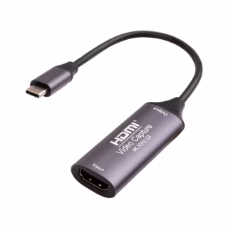 Устройство захвата видео PowerPlant HDVC2-C HDMI (F) - 3.0 USB Type-C (M) (CA914715)