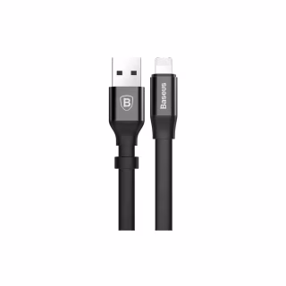 Дата кабель USB 2.0 AM to Lightning 0.23m 2A black Baseus (CALMBJ-B01)