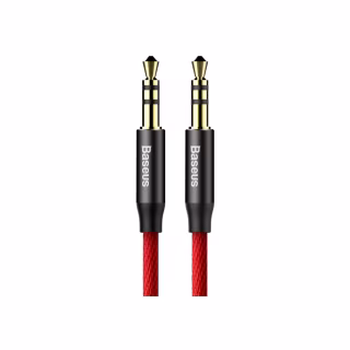 Кабель мультимедийный 3.5mm M to 3.5mm M 1.0m red-black Baseus (CAM30-B91)