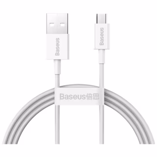 Дата кабель USB 2.0 AM to Micro 5P 2.0m Superior Fast Charging 2A white Baseus (CAMYS-A02)