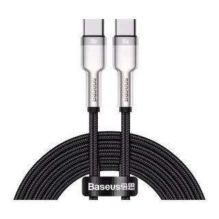 Дата кабель USB-C to USB-C 2.0m 100W metal black Baseus (CATJK-D01)