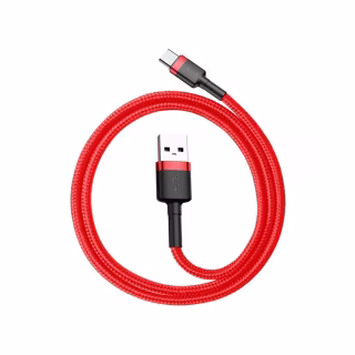 Дата кабель USB 2.0 AM to USB-C 0.5m 3A red Baseus (CATKLF-A09)
