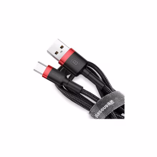 Дата кабель USB 2.0 AM to USB-C 0.5m 3A red-black Baseus (CATKLF-A91)
