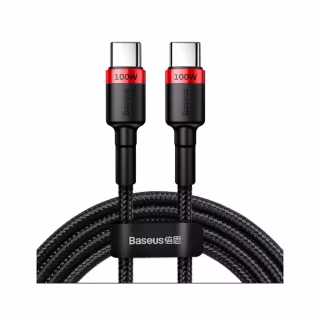 Дата кабель USB-C to USB-C 2.0m PD2.0 100W (20V/5A) red+black Baseus (CATKLF-AL91)