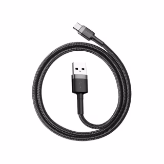 Дата кабель USB 2.0 AM to USB-C 2.0m 2A Gray-Black Baseus (CATKLF-CG1)